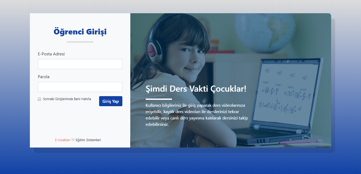 E-Uzaktan Öğrenci Paneli