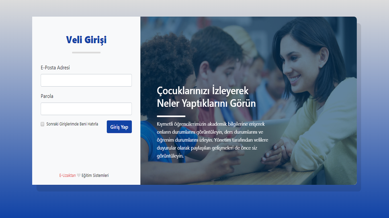 Veli Bilgilendirme Sistemi Çok Yakında